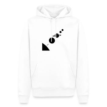 Sonnensystem - Männer Premium Bio Hoodie - Weiß - Vorne - Nico (187cm)