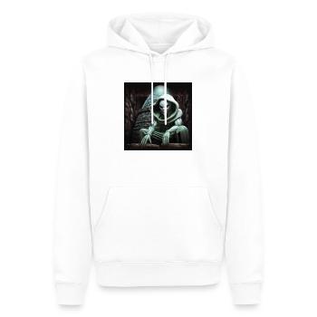 Alien Monk - Men’s Premium Organic Hoodie - white - Front - Nico (187cm)