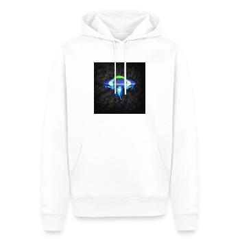 UFO - Men’s Premium Organic Hoodie - white - Front - Nico (187cm)
