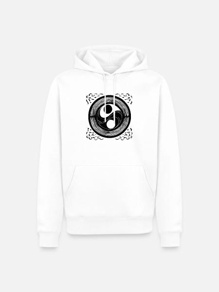 Yin Yang Tegn Symbol Fred glad 6 - Herre Premium økologisk hoodie - hvid
