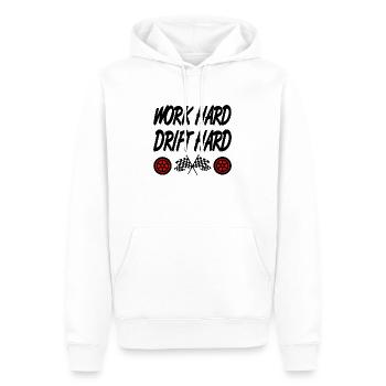 Car - Men’s Premium Organic Hoodie - white - Front - Nico (187cm)
