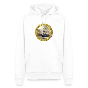 Dampfschlepper - Männer Premium Bio Hoodie - Weiß - Vorne - Nico (187cm)