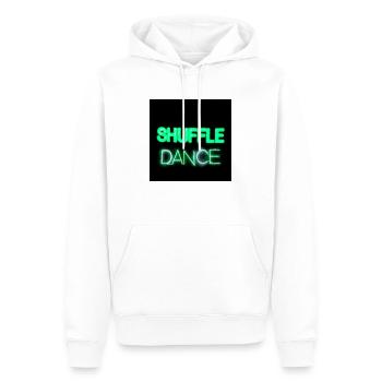 SHUFFLE DANCE - Männer Premium Bio Hoodie - Weiß - Vorne - Nico (187cm)