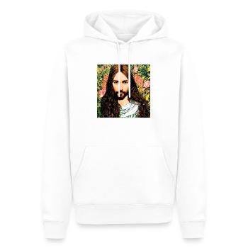 Porträt Jesu Christi - Männer Premium Bio Hoodie - Weiß - Vorne - Nico (187cm)