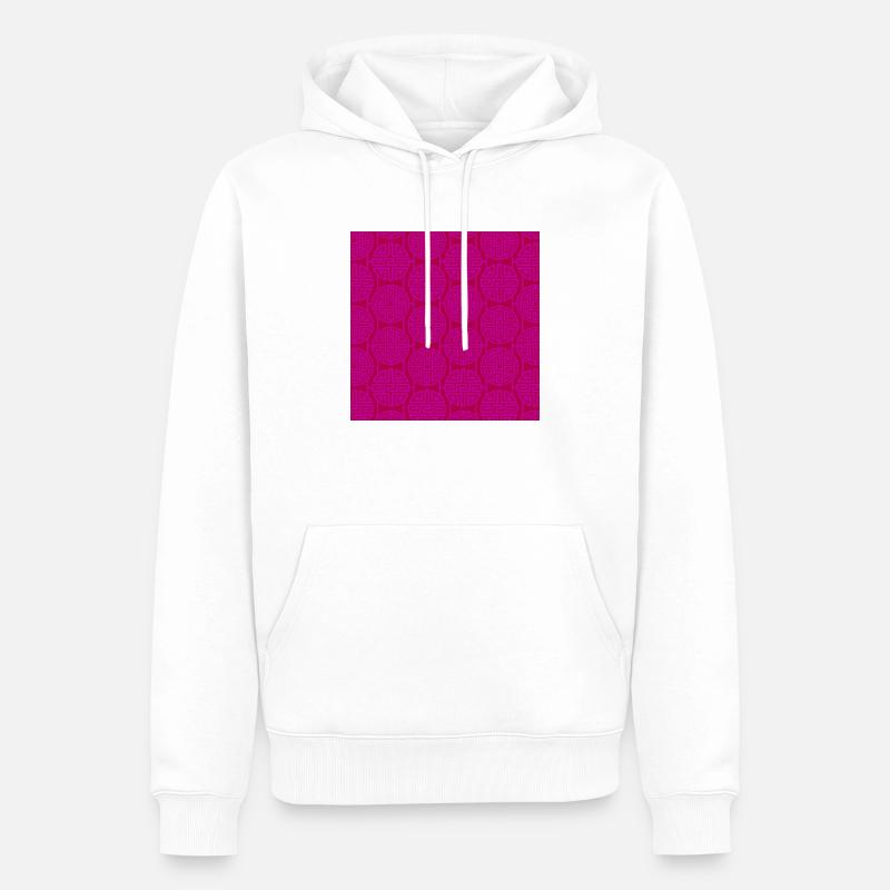 Chinesisches Muster - Männer Premium Bio Hoodie - Weiß