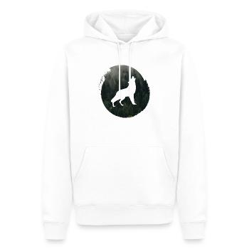 Plage d’eau de mer - Sweat à capuche Premium bio Homme - blanc - Devant - Nico (187cm)