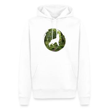 Plage d’eau de mer - Sweat à capuche Premium bio Homme - blanc - Devant - Nico (187cm)