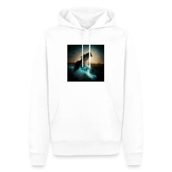 Wild und frei - Männer Premium Bio Hoodie - Weiß - Vorne - Nico (187cm)