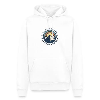 Rustikal Gebirge - Männer Premium Bio Hoodie - Weiß - Vorne - Nico (187cm)