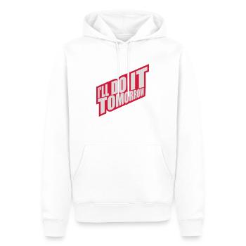 do it tomorrow quote - Men’s Premium Organic Hoodie - white - Front - Nico (187cm)