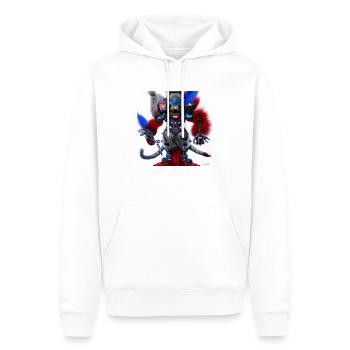 Série : distopia of christmas - Sweat à capuche Premium bio Homme - blanc - Devant - Nico (187cm)