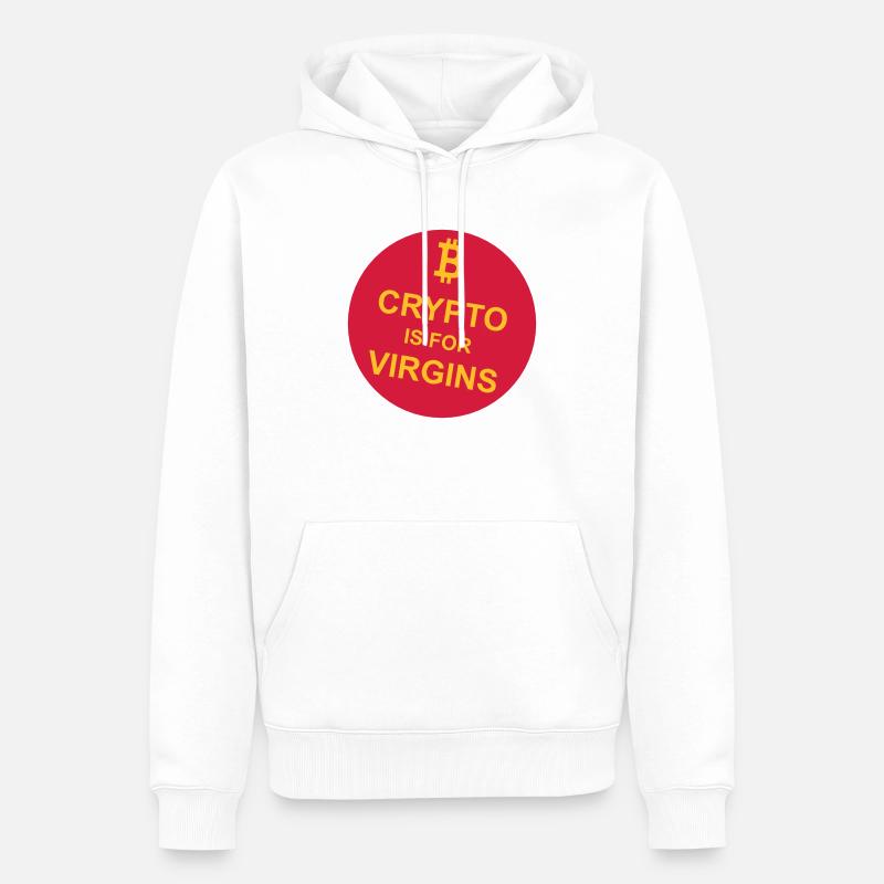 Crypto est pour les vierges - Sweat à capuche Premium bio Homme - blanc