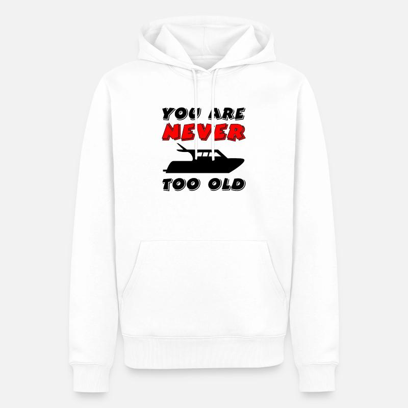 Motorboot - Männer Premium Bio Hoodie - Weiß