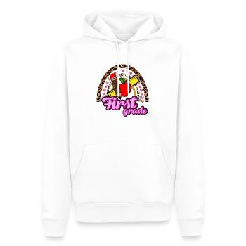 Enseignement de première année - Sweat à capuche Premium bio Homme - blanc - Devant - Nico (187cm)