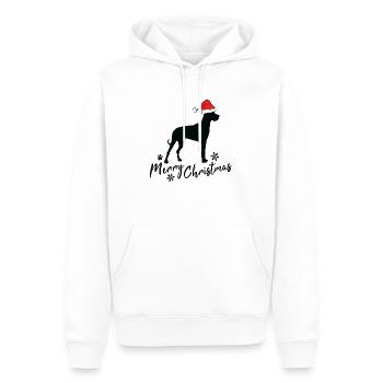 Joyeux Noël Grand Dague - Sweat à capuche Premium bio Homme - blanc - Devant - Nico (187cm)