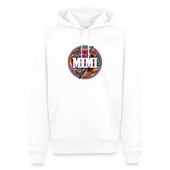 Mimi Blitz - Männer Premium Bio Hoodie - Weiß - Vorne - Nico (187cm)