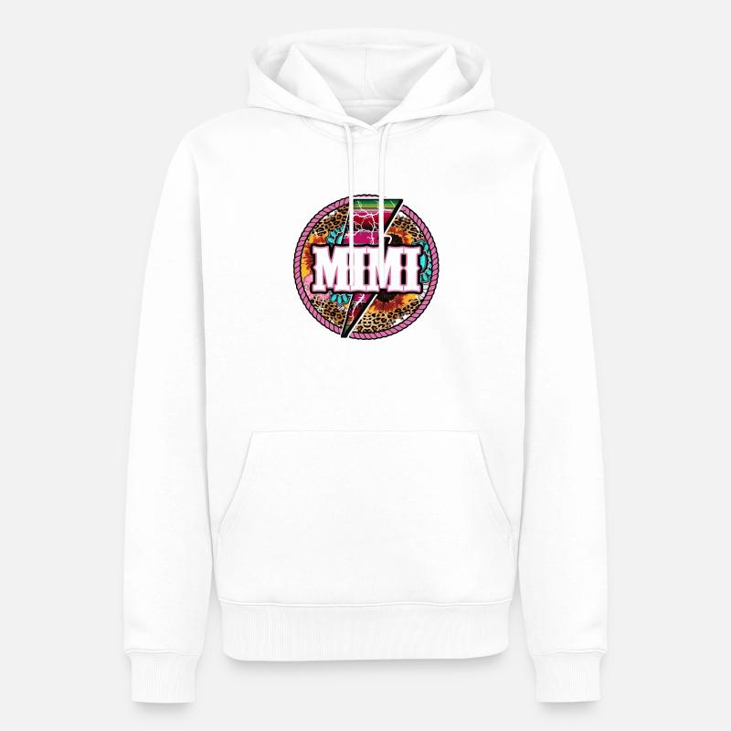Mimi Blitz - Männer Premium Bio Hoodie - Weiß