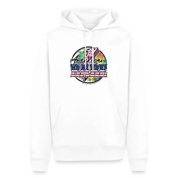 Bébé américain - Sweat à capuche Premium bio Homme - blanc - Devant - Nico (187cm)