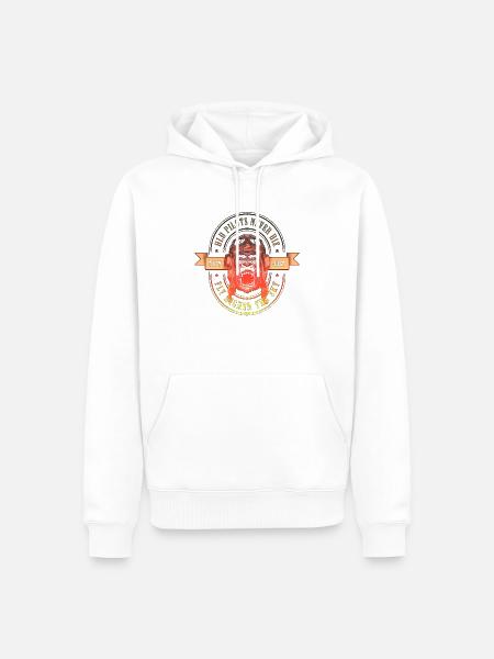 Pilot Gorila Gorilla Tier Affe lustige Legende Kong - Männer Premium Bio Hoodie - Weiß