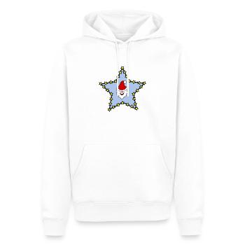 Étoile de Noël - Sweat à capuche Premium bio Homme - blanc - Devant - Nico (187cm)