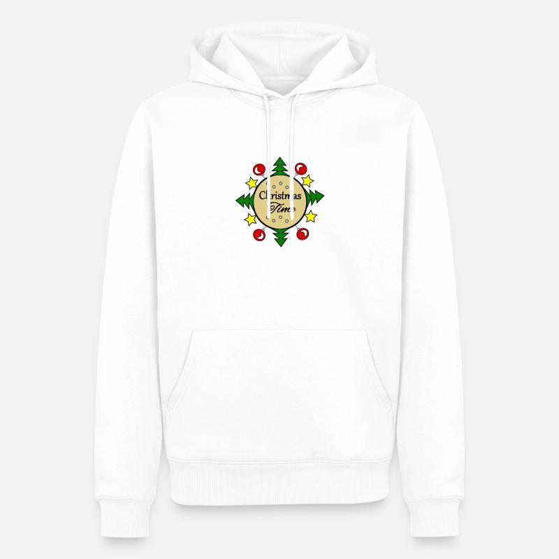 Période de Noël - Sweat à capuche Premium bio Homme - blanc