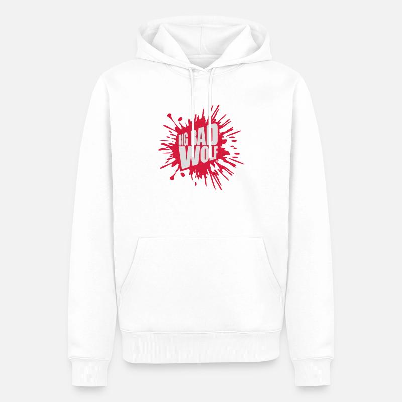 Citation du Grand Méchant Loup - Sweat à capuche Premium bio Homme - blanc