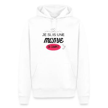 je suis une mamie de compet - Sweat à capuche Premium bio Homme - blanc - Devant - Nico (187cm)