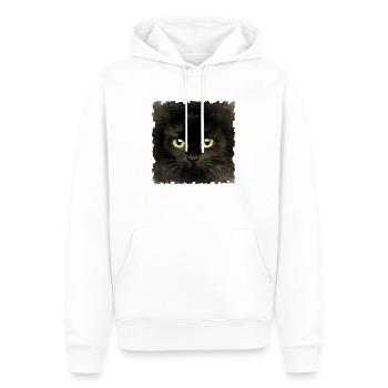 Cat - Men’s Premium Organic Hoodie - white - Front - Nico (187cm)
