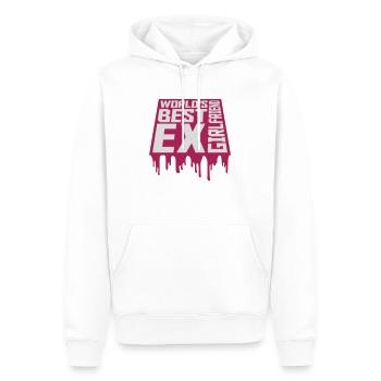 La meilleure ex petite amie du monde - Sweat à capuche Premium bio Homme - blanc - Devant - Nico (187cm)