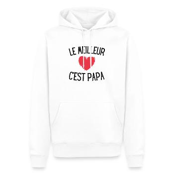 Cadeau parfait pour un papa parfait. - Sweat à capuche Premium bio Homme - blanc - Devant - Nico (187cm)