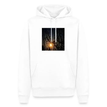 Lune - Sweat à capuche Premium bio Homme - blanc - Devant - Nico (187cm)