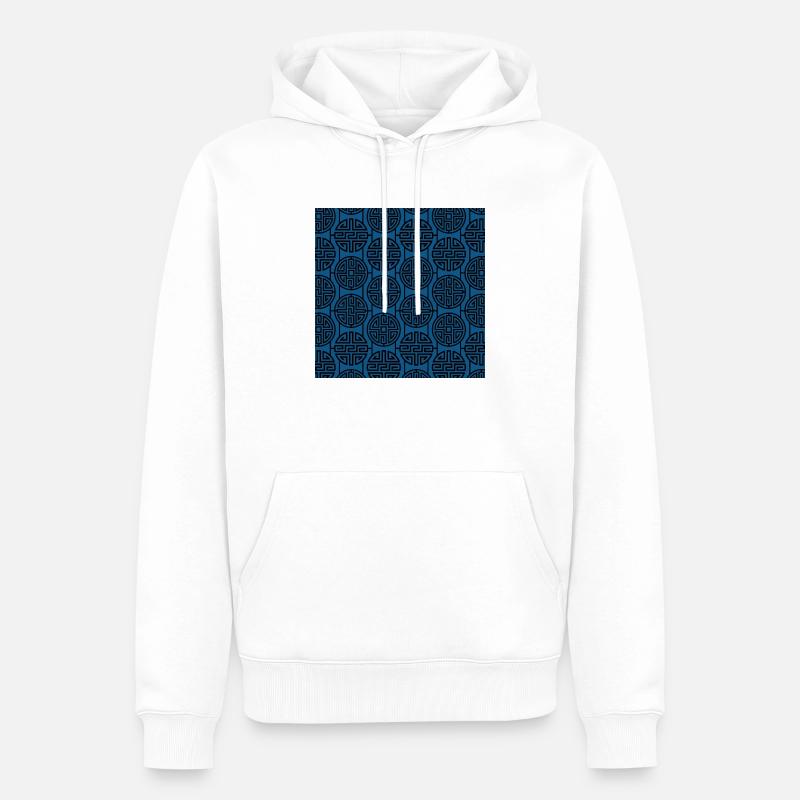 Chinesisches Muster - Männer Premium Bio Hoodie - Weiß