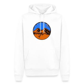 Montagnes du ciel étoilé - Sweat à capuche Premium bio Homme - blanc - Devant - Nico (187cm)