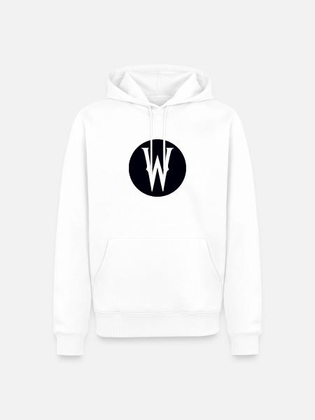 Wednesday Addams Logo - Männer Premium Bio Hoodie - Weiß