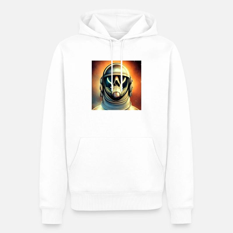 Héros de l’espace - Sweat à capuche Premium bio Homme - blanc