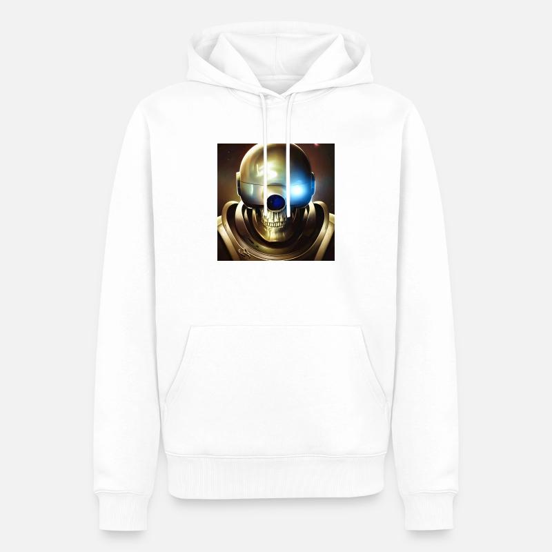 Héros de l’espace - Sweat à capuche Premium bio Homme - blanc