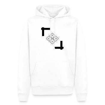 Moderne et simple - Sweat à capuche Premium bio Homme - blanc - Devant - Nico (187cm)