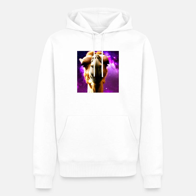 Dromedar Kopf - Kamel - Männer Premium Bio Hoodie - Weiß