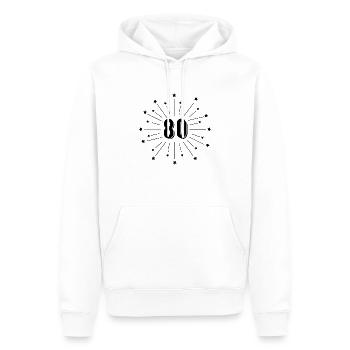 80th Starred Anniversary - 80th Anniversary Gift - Men’s Premium Organic Hoodie - white - Front - Nico (187cm)