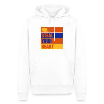 Mr steal your heart - Men’s Premium Organic Hoodie - white - Front - Nico (187cm)