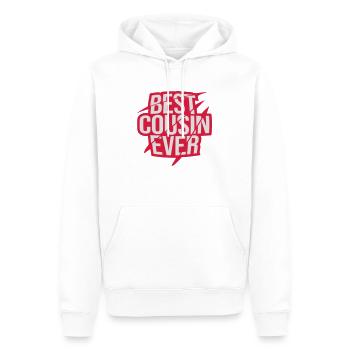 best cousin ever quote - Men’s Premium Organic Hoodie - white - Front - Nico (187cm)