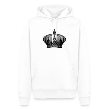 Symbole de la couronne Le roi et la reine aiment l’art 2 - Sweat à capuche Premium bio Homme - blanc - Devant - Nico (187cm)