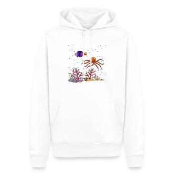 Monde sous-marin - Sweat à capuche Premium bio Homme - blanc - Devant - Nico (187cm)