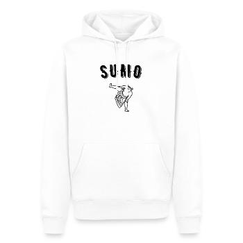 sumo - Sweat à capuche Premium bio Homme - blanc - Devant - Nico (187cm)