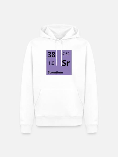 Strontium - Männer Premium Bio Hoodie - Weiß
