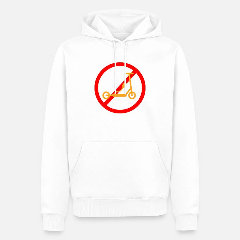 E-Scooter E-Roller Scooter - Männer Premium Bio Hoodie - Weiß