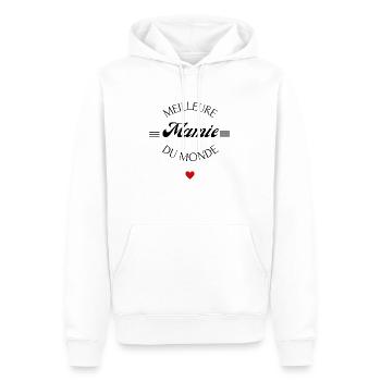 meilleure mamie du monde - Sweat à capuche Premium bio Homme - blanc - Devant - Nico (187cm)