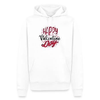 Happy Valentine Day - Männer Premium Bio Hoodie - Weiß - Vorne - Nico (187cm)