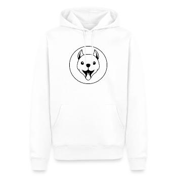 CHIEN CHAT ANIMAL DE COMPAGNIE - Sweat à capuche Premium bio Homme - blanc - Devant - Nico (187cm)
