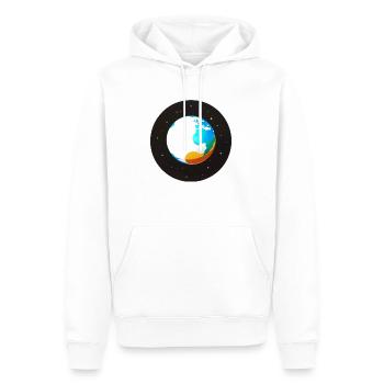 Mignon dessin animé représentation de la planète Terre 1 - Sweat à capuche Premium bio Homme - blanc - Devant - Nico (187cm)